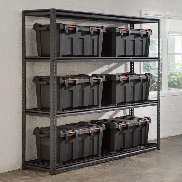 gs 081 6x5 pinnacle 4 tier garage shelving insitu min