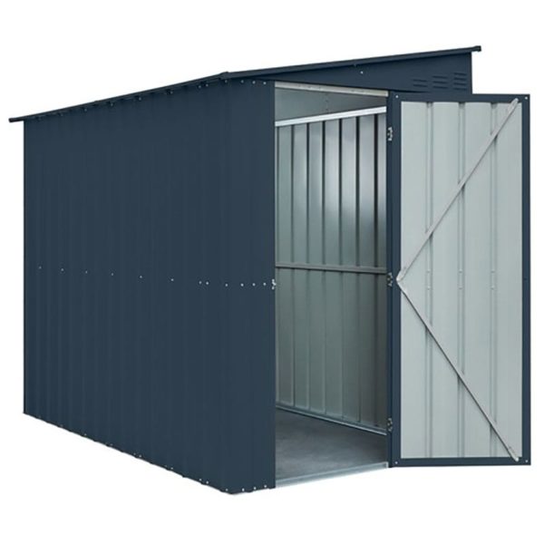 lotus5x8leantoags 5x8 lotus lean to grey metal shed cutout2 min