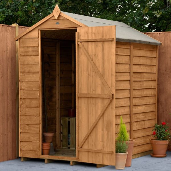 oda46nwm overlap dip treated 6x4 apex shed no window insitu min 1