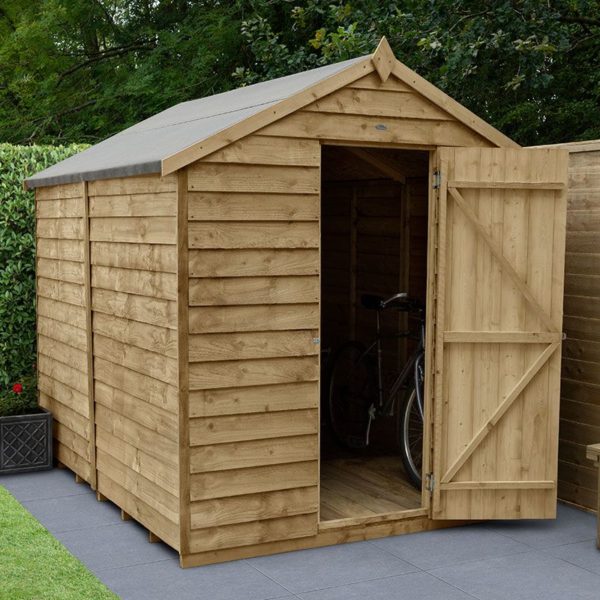 opa68nwm overlap pressure treated 8x6 apex shed no window insitu min 1