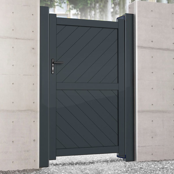 rmg003pggrey barnstaple premium aluminium pedestrian gate insitu1 min
